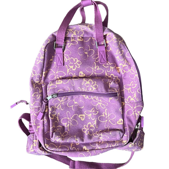 Wild Fable Purple Flower Backpack Purse - Picture 3 of 6